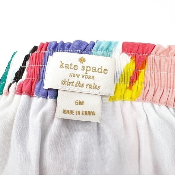 Kate Spade Baby Skirt 6 Months Brush Stroke Print Multicolored Cotton New NWT - Picture 4 of 7